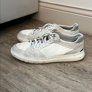 GEOX White Suede Low Top Sneakers